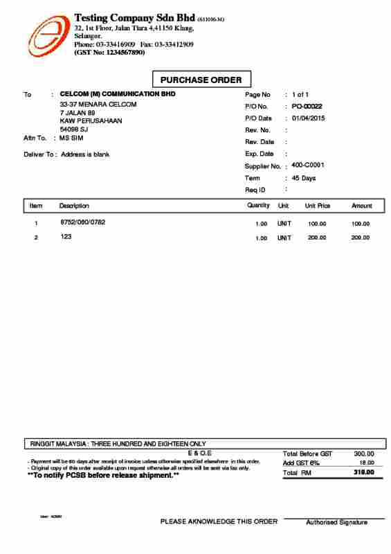 04 Purchase Order